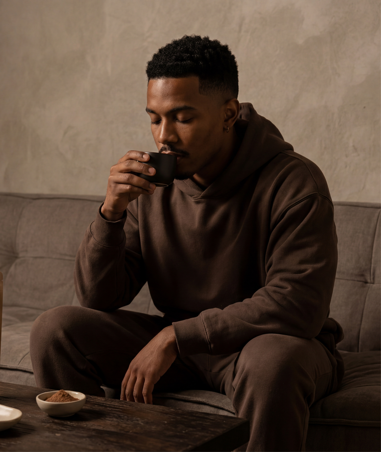 Quiet morning sip of Syptual mushroom coffee